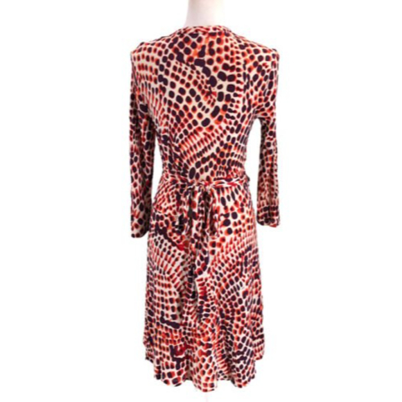 Banana Republic X Issa London Collection Red Element 3/4 Sleeve Wrap Dress - Picture 5 of 10